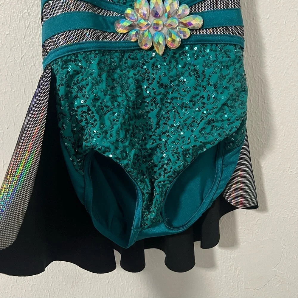 Weissman Like Whoa Dance Costume MC Medium (11-12) 16306 Rhinestone Accents EUC